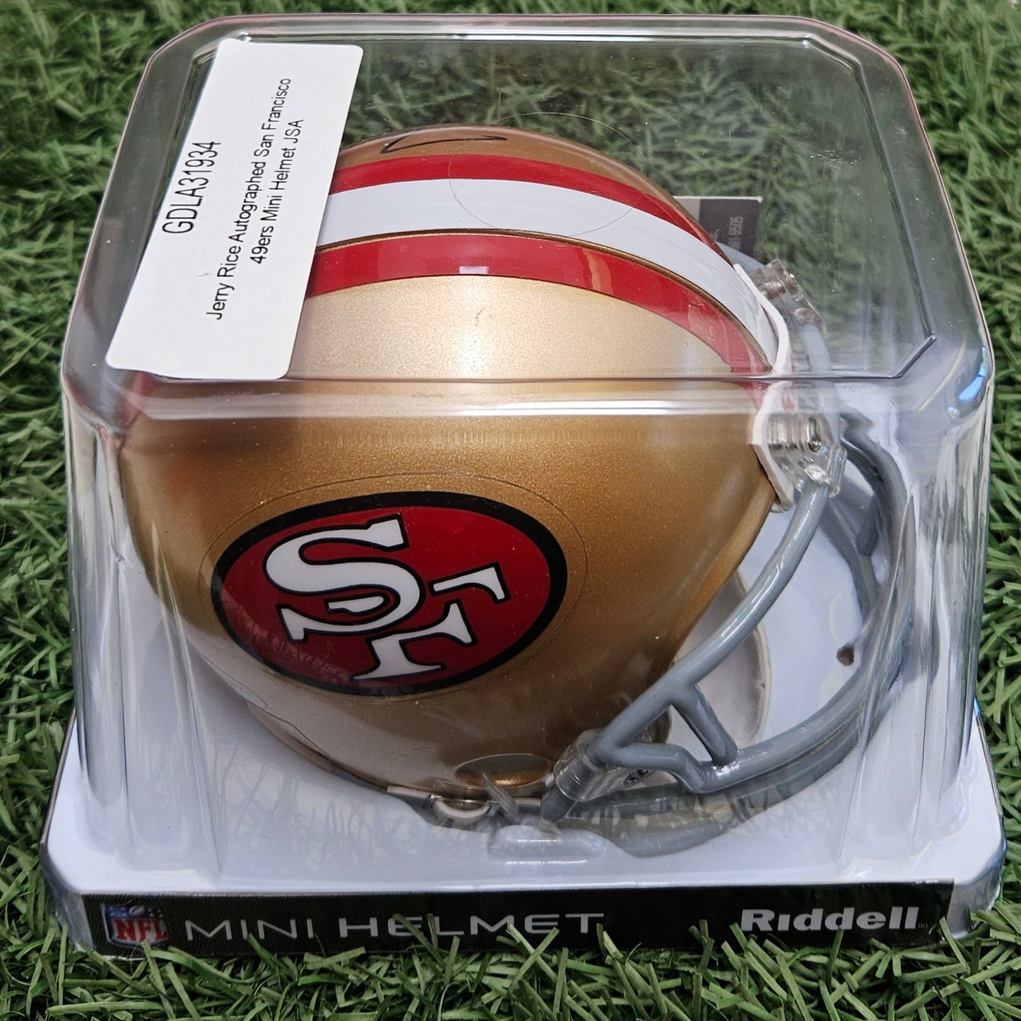 JERRY RICE Signed Speed mini Helmet AUTO SF 49ers HOF'er Jsa Coa