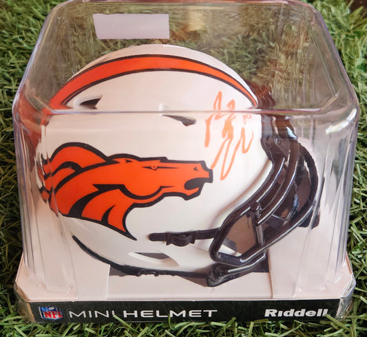 BO NIX SIGNED DENVER BRONCOS LUNAR ECLIPSE SPEED MINI HELMET BECKETT QR