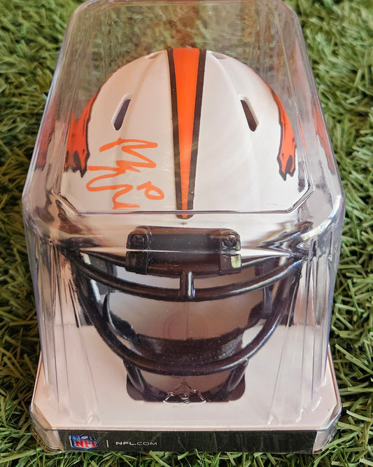 BO NIX SIGNED DENVER BRONCOS LUNAR ECLIPSE SPEED MINI HELMET BECKETT QR