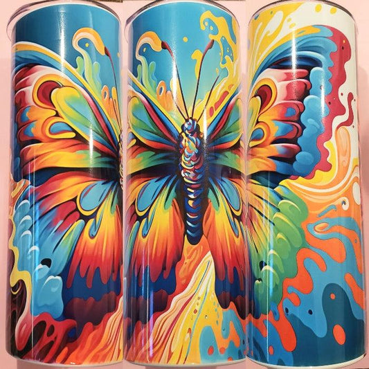 Colorful Butterfly Tumbler 20oz