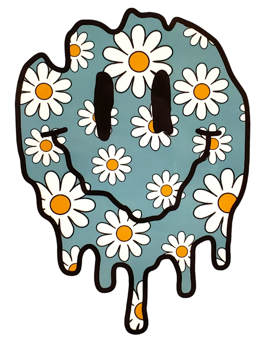 Droopy Daisy Smiley Sticker