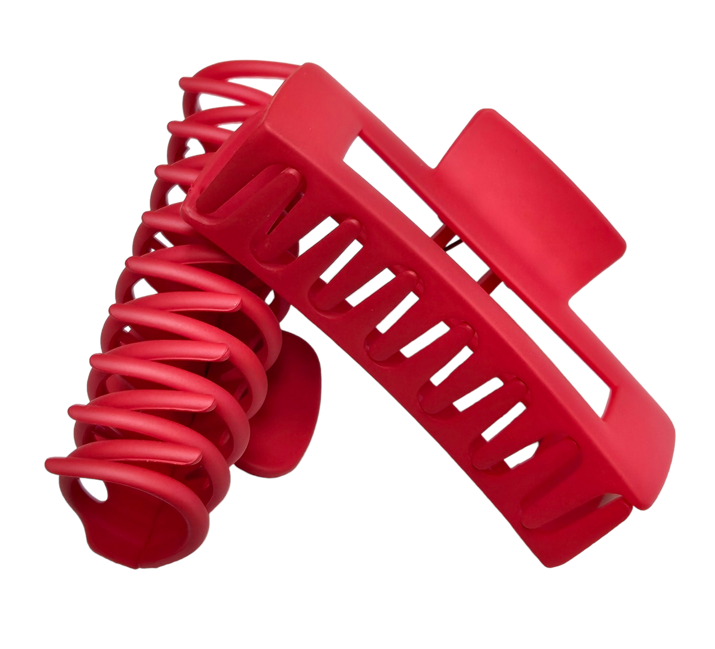 Red 2pc Hair Claw Clips