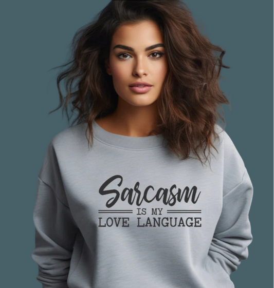 Sarcasm - Gray Unisex Crewneck Sweatshirt