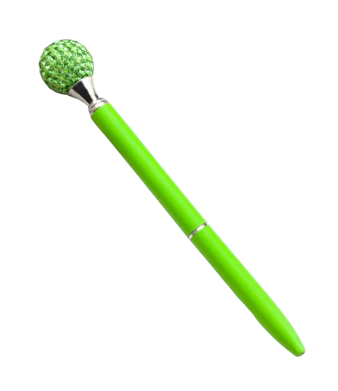 Rhinestone Ball Rotating Ballpoint Pen