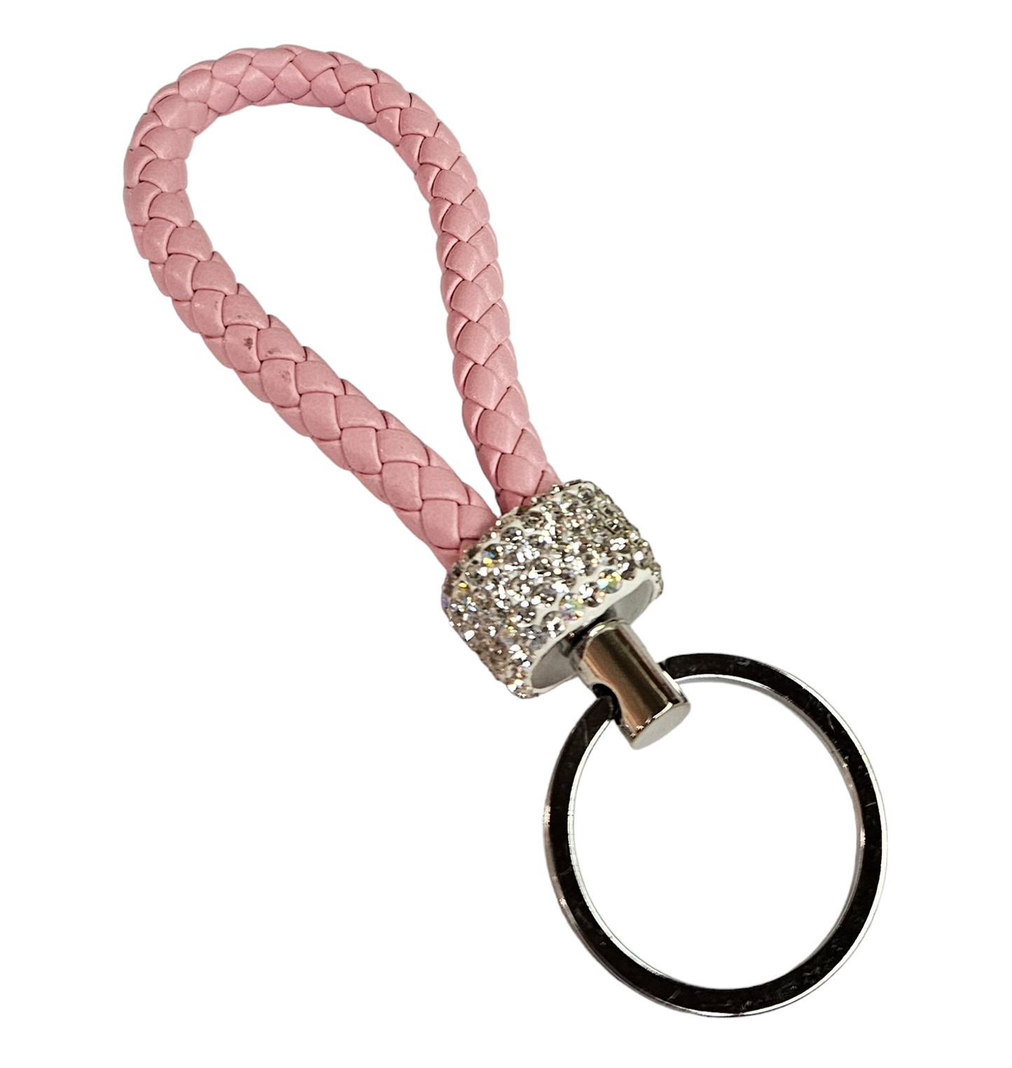 Braided Rhinestone Keychains