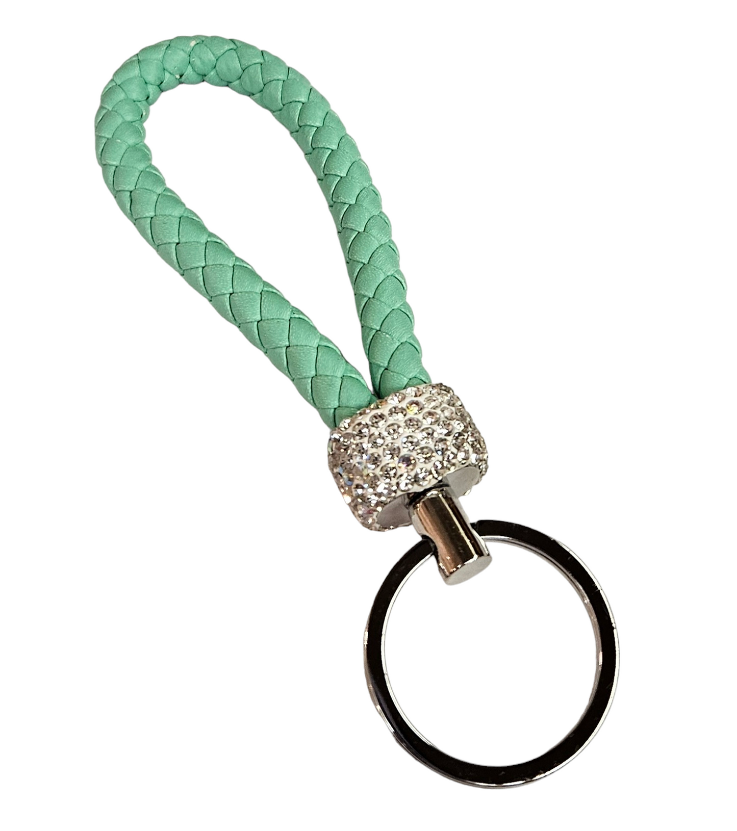 Braided Rhinestone Keychains