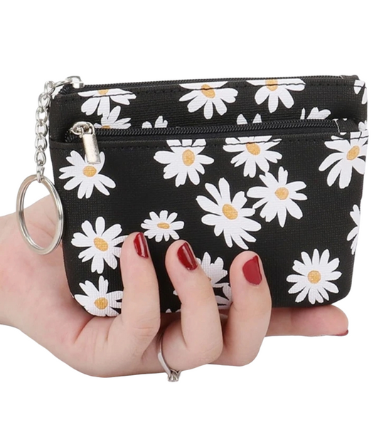 Daisy Coin Purse with Keychain