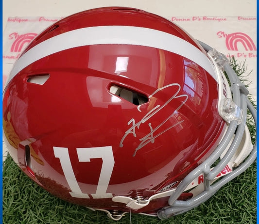 Tua Tagovailoa Alabama Crimson Tide Autographed Riddell Speed Authentic Helmet