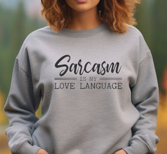 Sarcasm - Gray Unisex Crewneck Sweatshirt