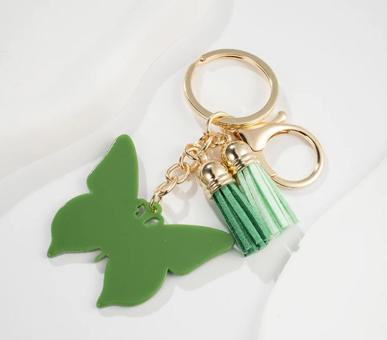 Green Butterfly Keychain