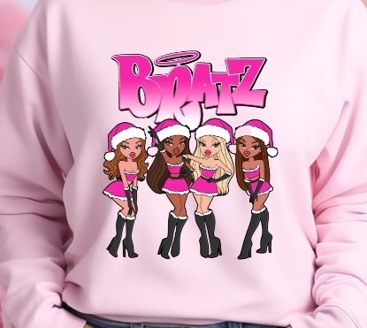 Brats Pink Christmas Crewneck Sweatshirt