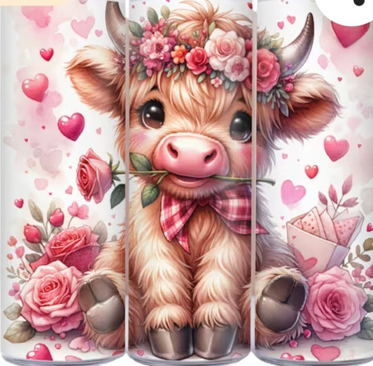 Hearts and Baby Cow Tumbler