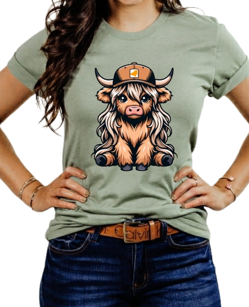 Cowhide Girly Sage Unisex Tshirt