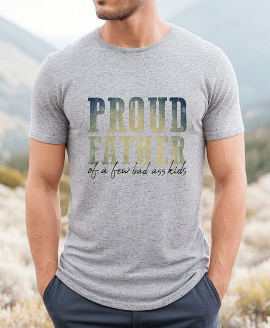 Proud Father Heather Gray Unisex Tshirt