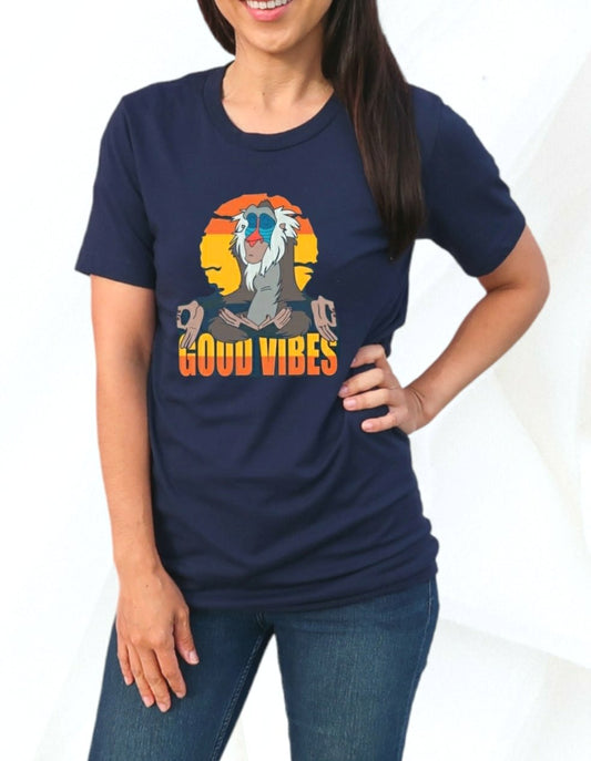 Good Vibes Navy Blue Unisex Tshirt