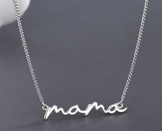 MAMA Sterling Silver Plating Necklace