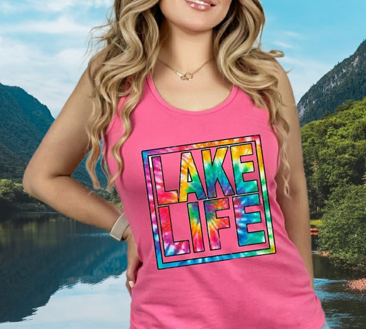 Lake Life Hot Pink Tank Top