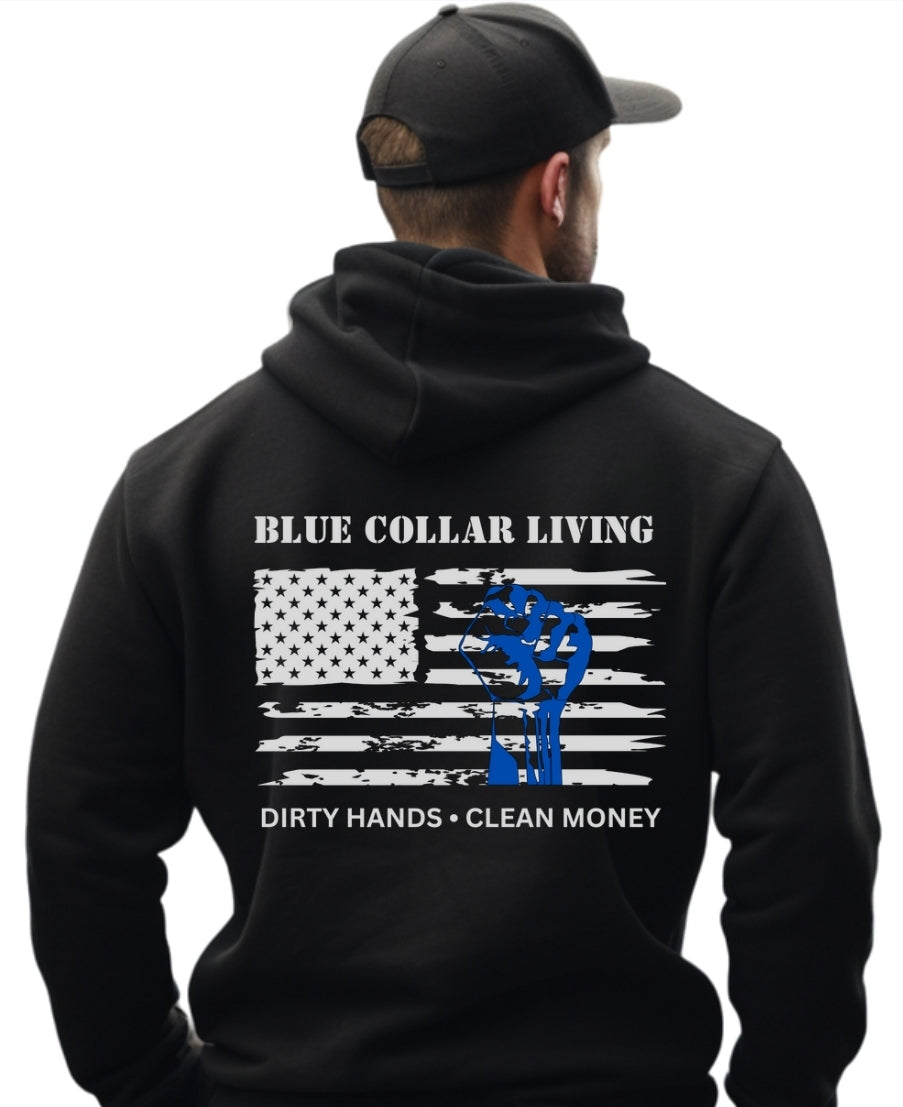 BLUE COLLAR LIVING Black Unisex Hoodie