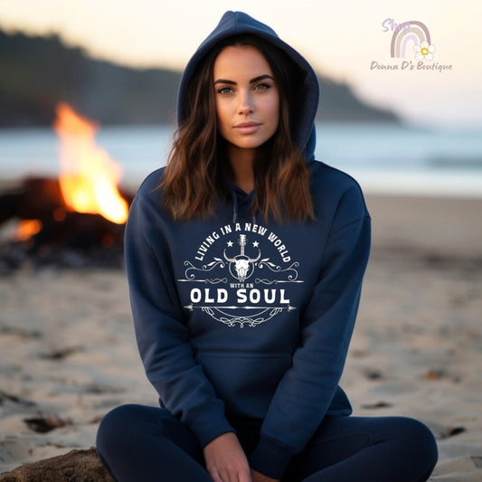 New World Old Soul Navy Unisex Hoodie