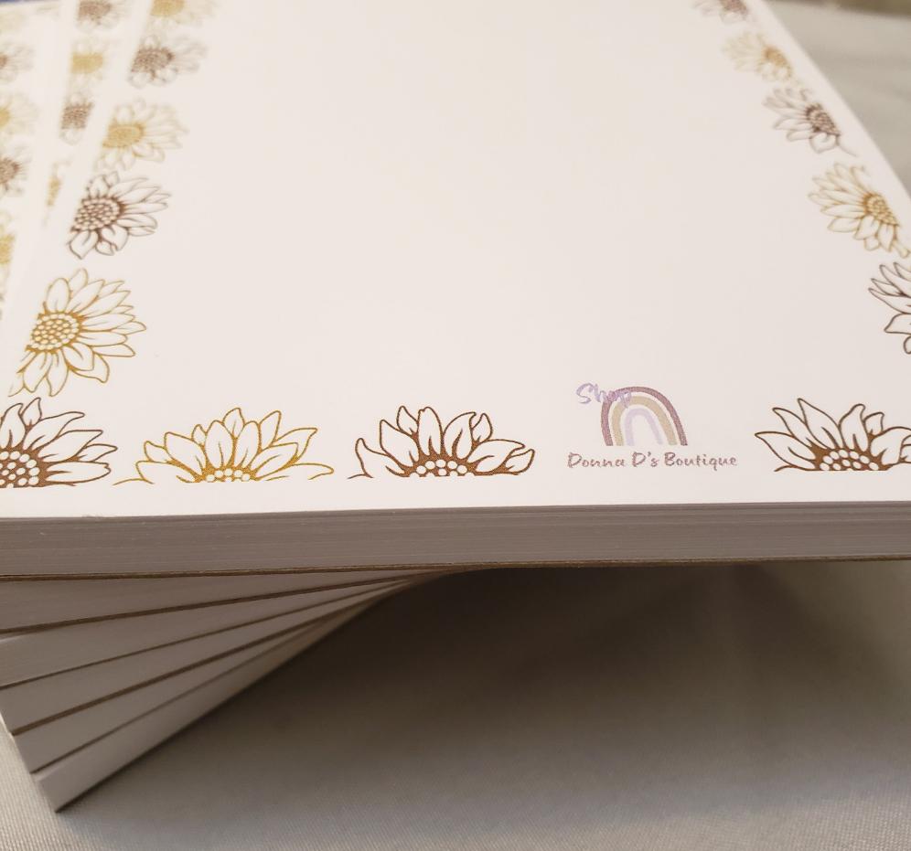 4"x6" Daisy Signature Notepads