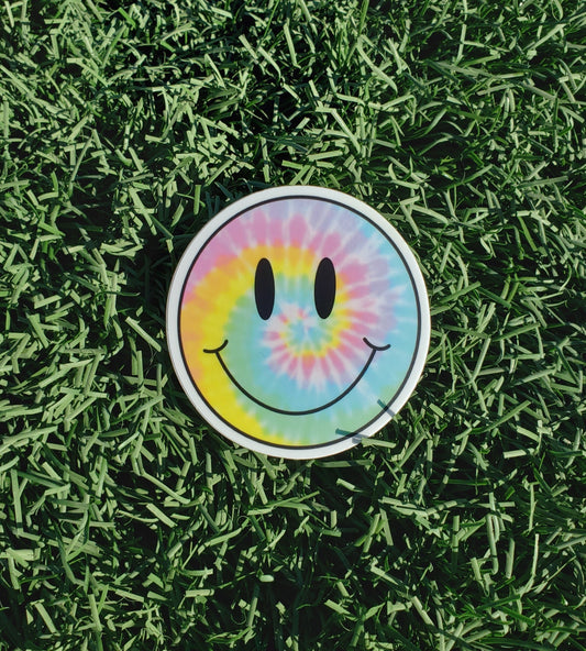 Colorful Hippie Smiley Face Sticker