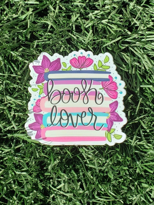 Floral Book Lover Vinyl Sticker