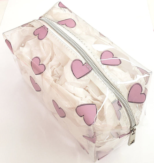Pink Heart Makeup Bag