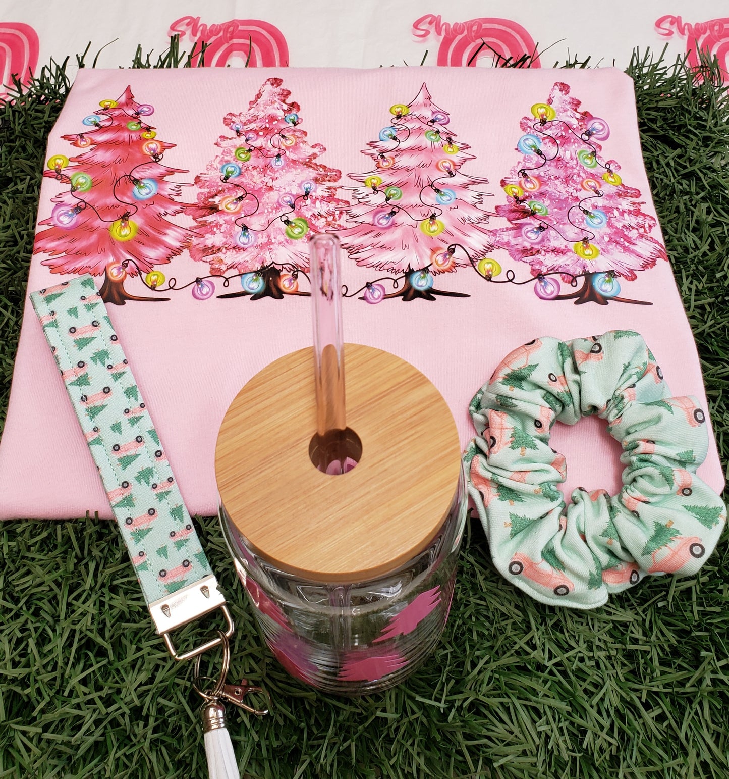 Pink Christmas Tree Gift Box