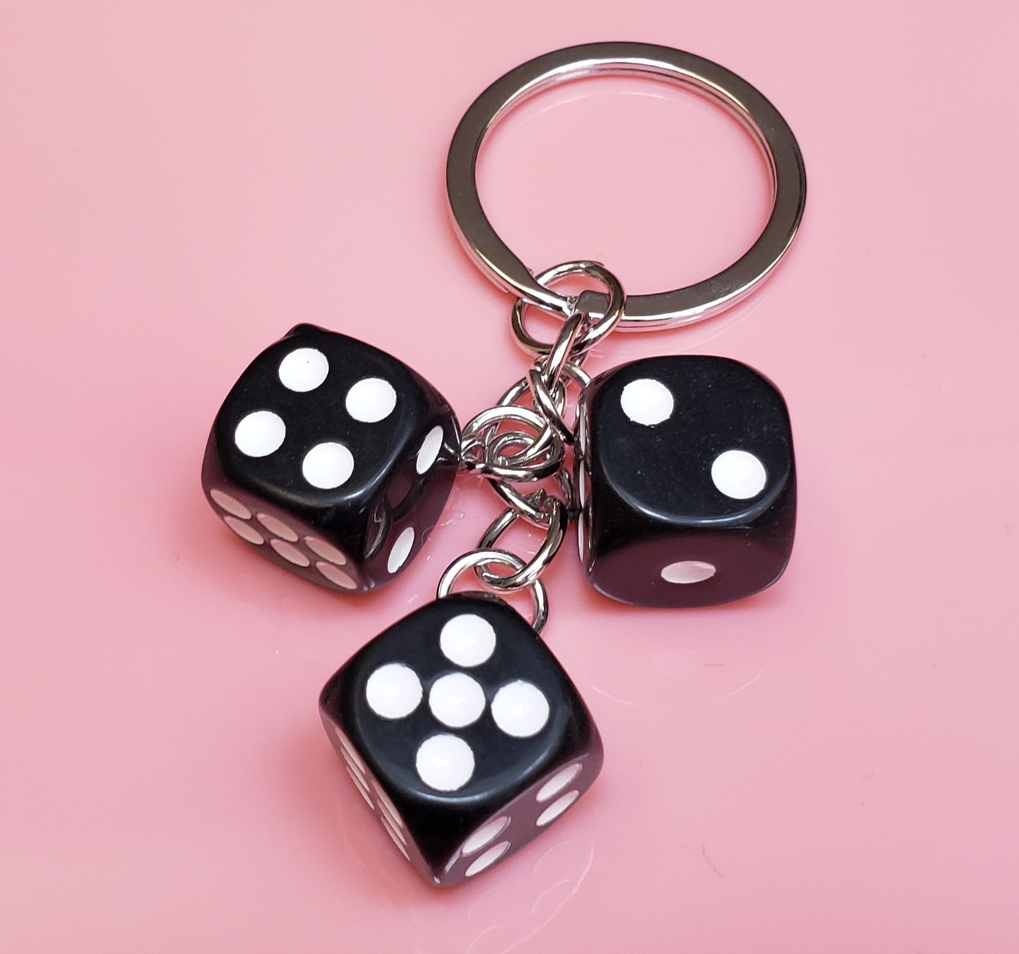 Black Dice Keychain