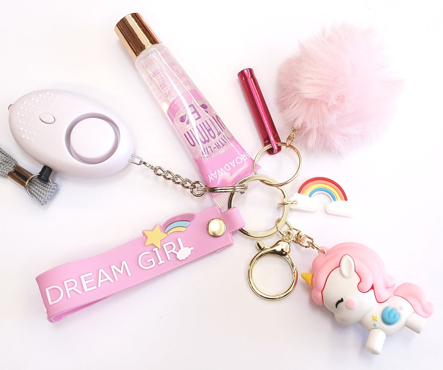 Pink Dream Girl Pony Kids Safety Keychain