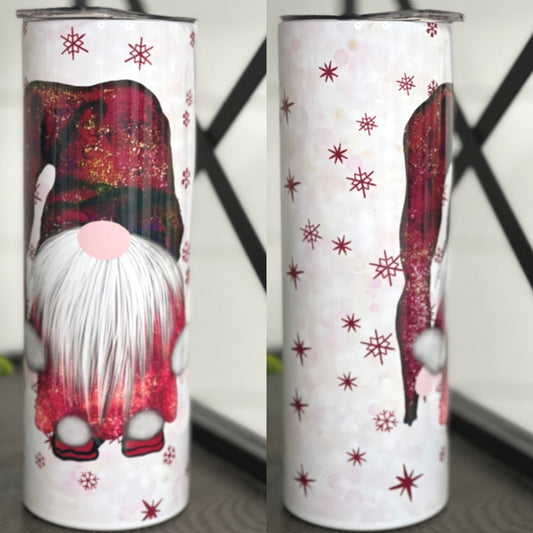 Holiday Snowflake Gnome 20oz Skinny Tumbler