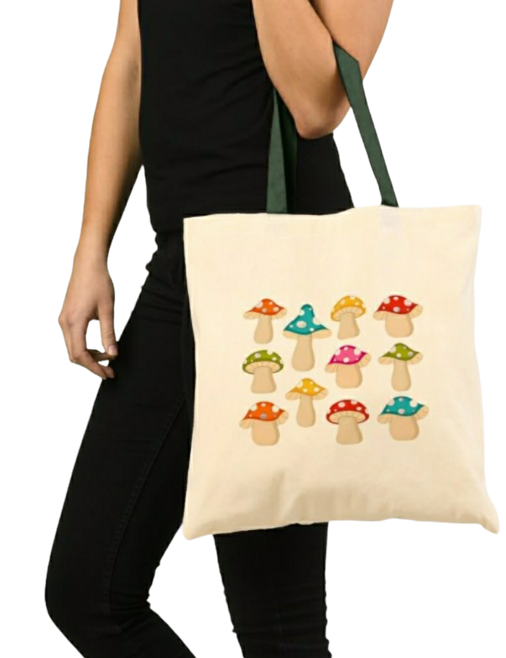 Colorful Mushroom Tote