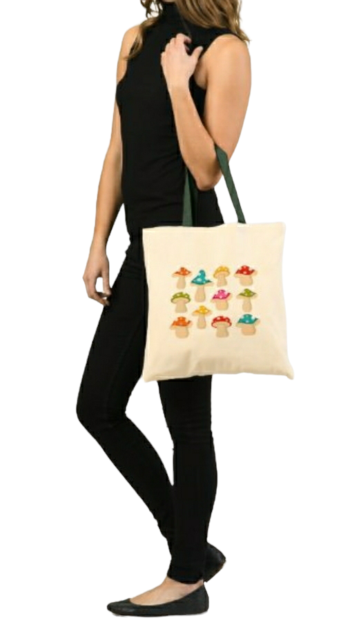 Colorful Mushroom Tote