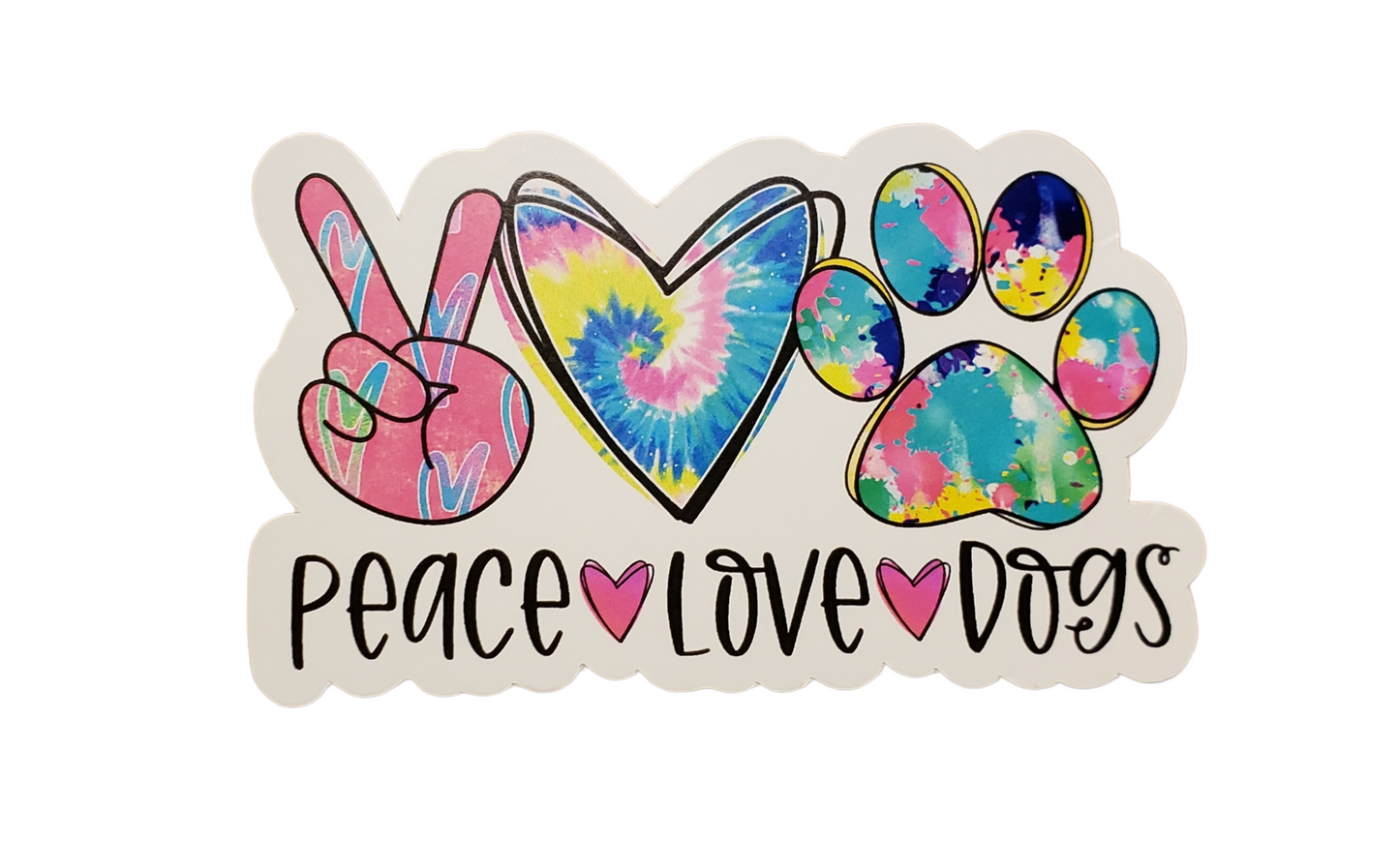Peace Love Dogs Sticker