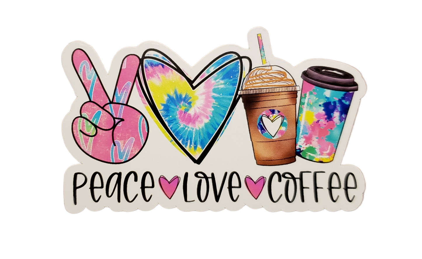 Peace Love Coffee Sticker