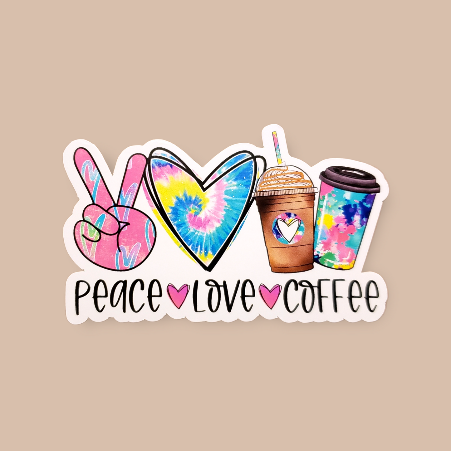 Peace Love Coffee Sticker