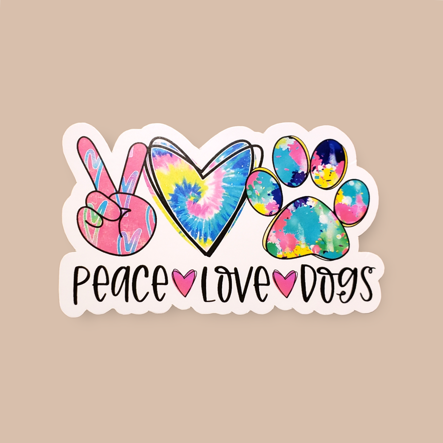 Peace Love Dogs Sticker