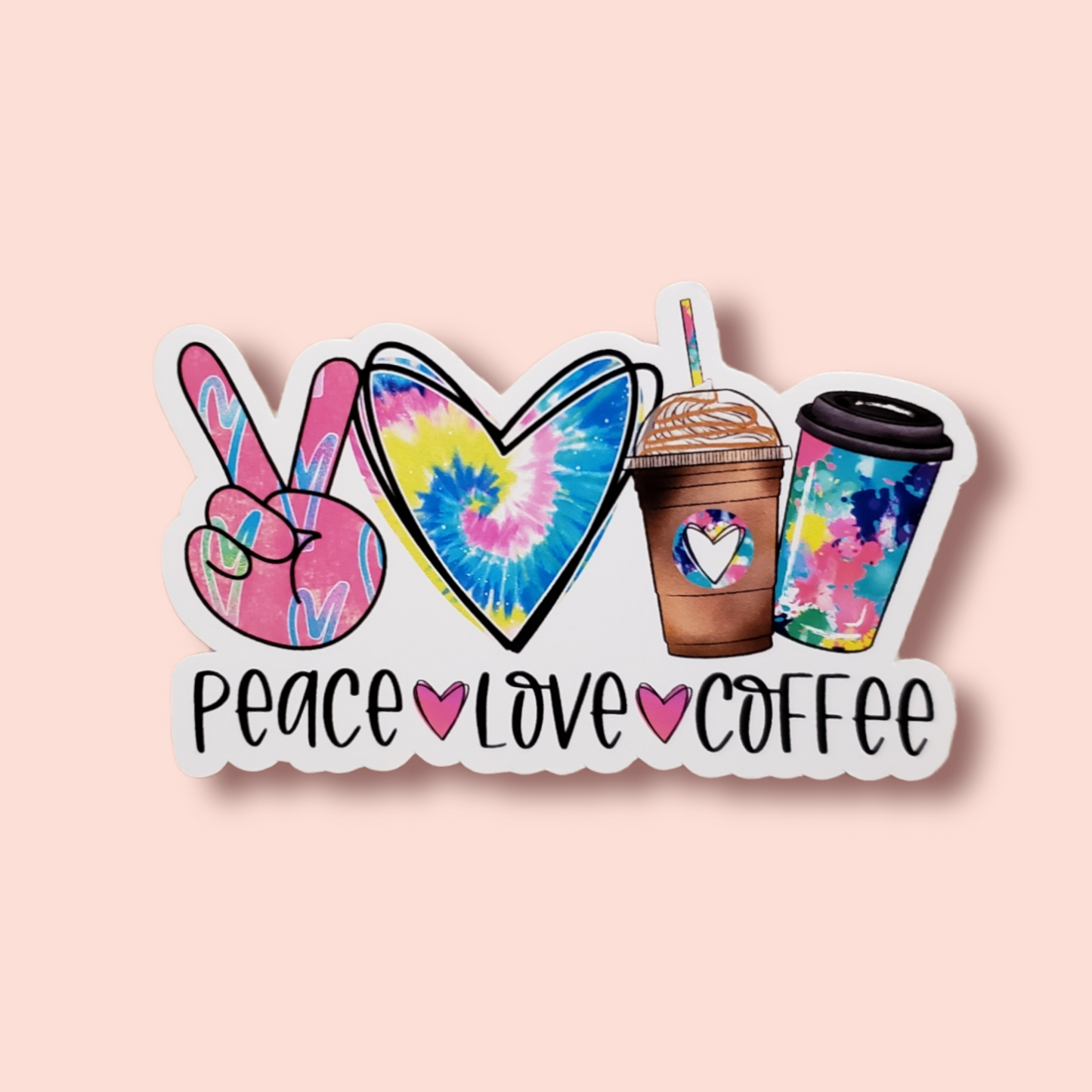 Peace Love Coffee Sticker