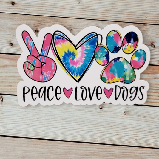 Peace Love Dogs Sticker