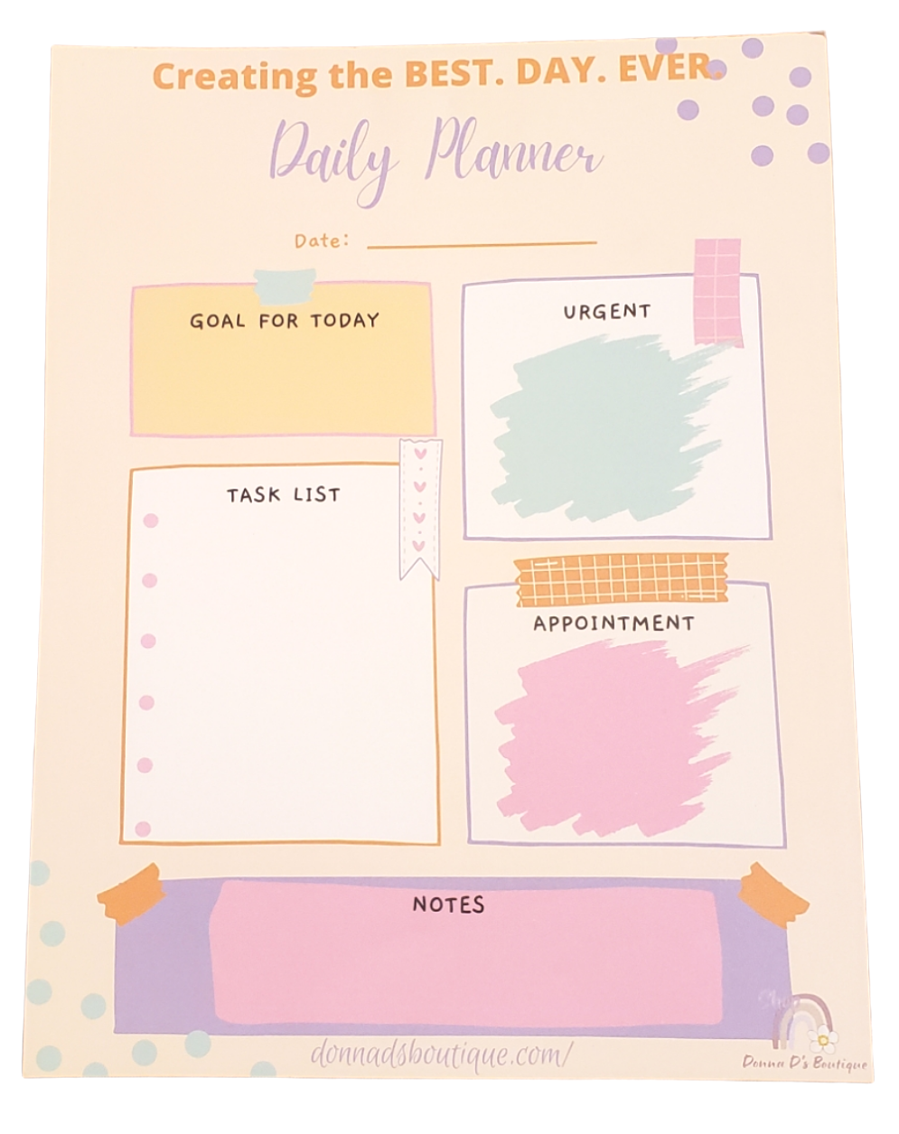 Creating the BEST. DAY. EVER. Jumbo Daily Planner