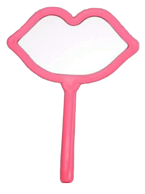 Lips/Heart Shaped Mirror with Handle