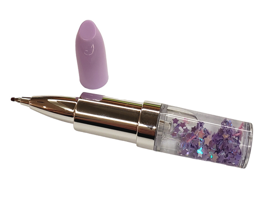 Purple Lipstick Shaped Ballpoint Pen