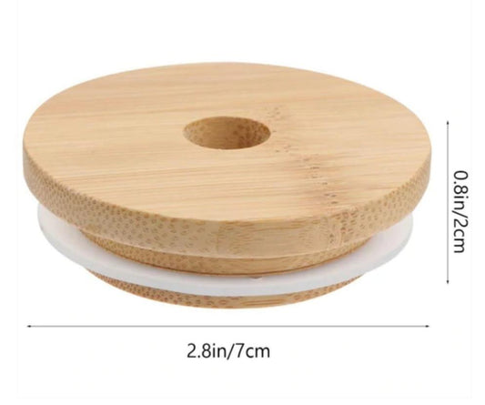 Bamboo Lid for Glass Cup