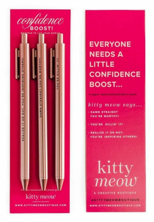 Confidence Boost Pen Set - 3 Rose Gold Jotter Pens-