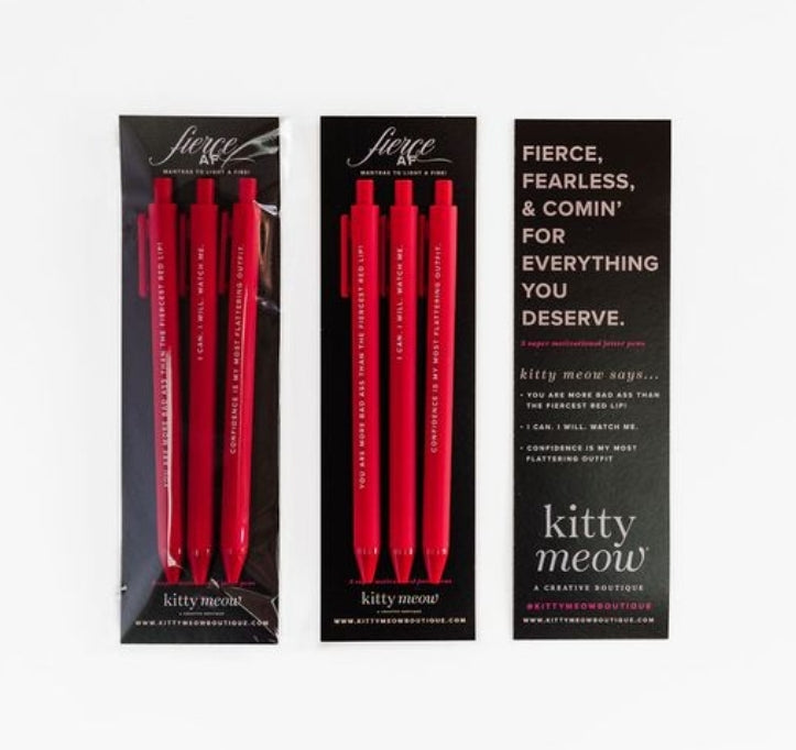 Fierce AF Pen Set - 3 Red Jotter Pens