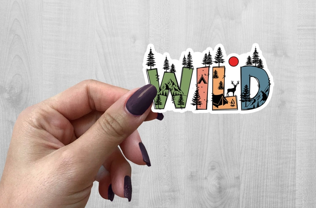 Wild - Adventure Camping Outdoor Sticker