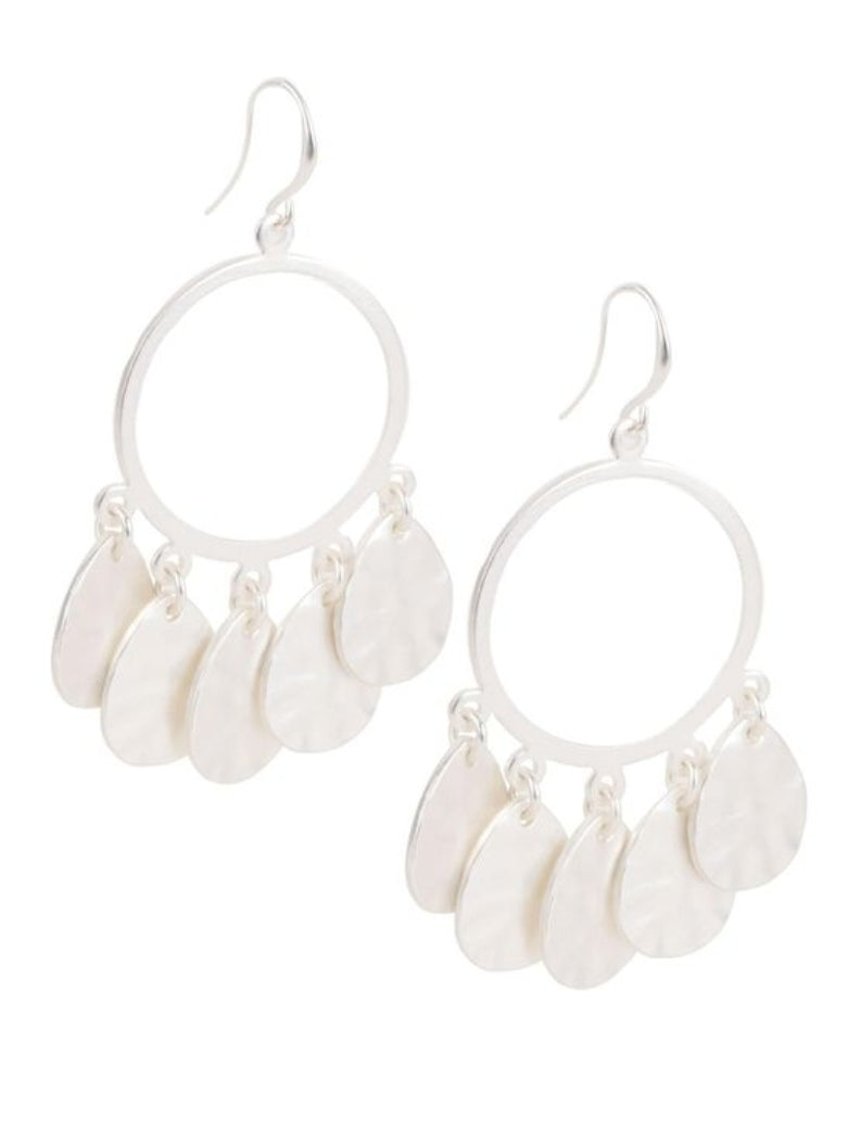 Lucky Leaf Hoop Teardrop Earring