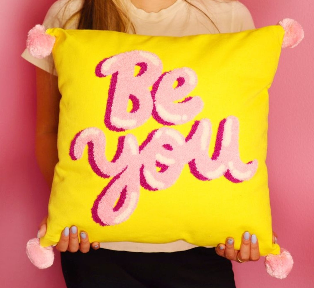 BE YOU Square Hook Pillow