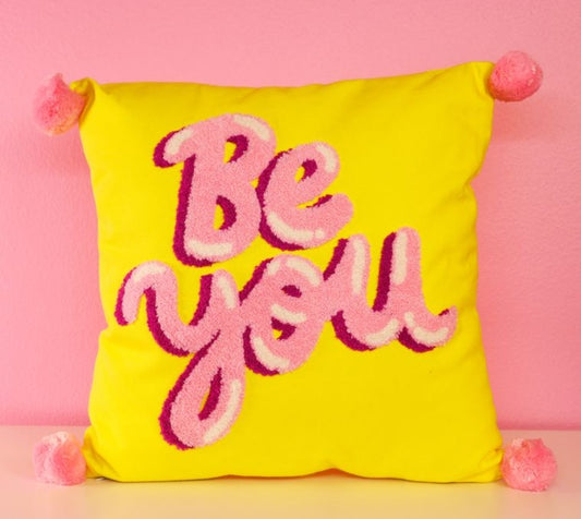 BE YOU Square Hook Pillow