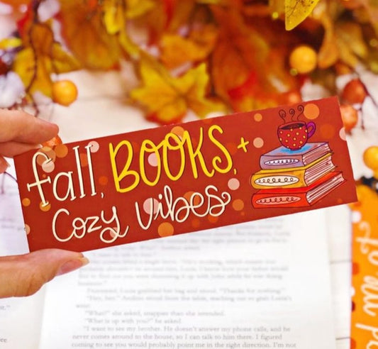 Fall, Books, and Cozy Vibes Bookmark